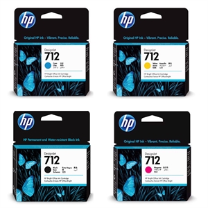 Juego completo de cartuchos de tinta HP 712 para HP Designjet